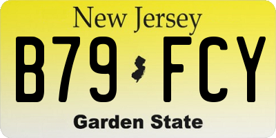 NJ license plate B79FCY