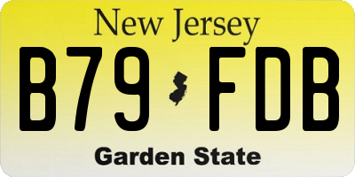 NJ license plate B79FDB