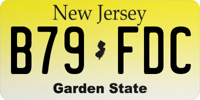 NJ license plate B79FDC