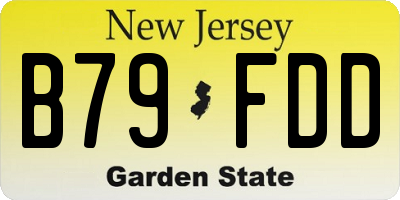 NJ license plate B79FDD