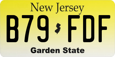 NJ license plate B79FDF