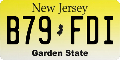 NJ license plate B79FDI
