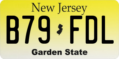NJ license plate B79FDL