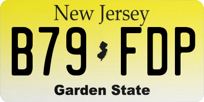 NJ license plate B79FDP