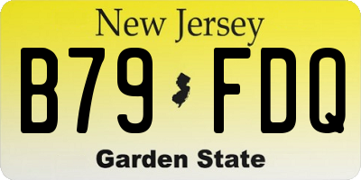 NJ license plate B79FDQ