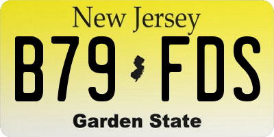 NJ license plate B79FDS