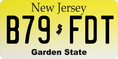 NJ license plate B79FDT