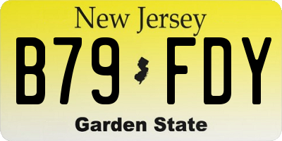 NJ license plate B79FDY