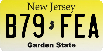 NJ license plate B79FEA