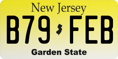NJ license plate B79FEB