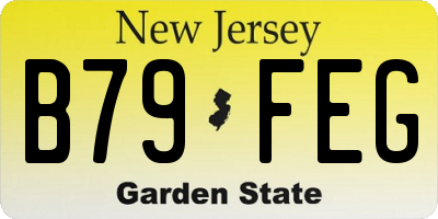 NJ license plate B79FEG