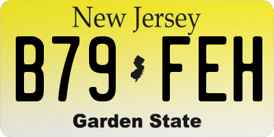 NJ license plate B79FEH