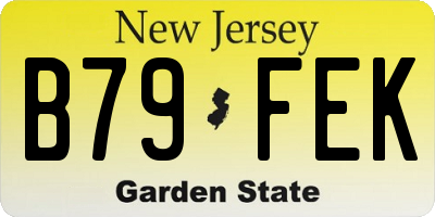 NJ license plate B79FEK
