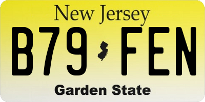 NJ license plate B79FEN