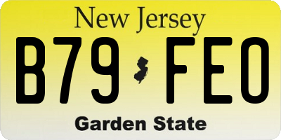 NJ license plate B79FEO