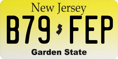 NJ license plate B79FEP