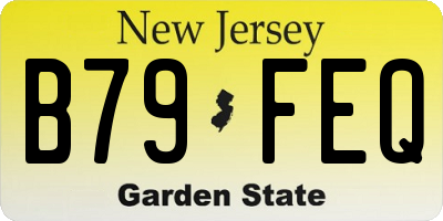 NJ license plate B79FEQ
