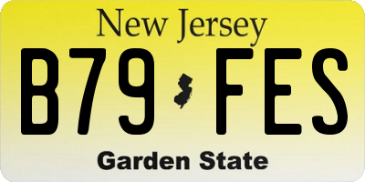 NJ license plate B79FES