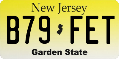 NJ license plate B79FET