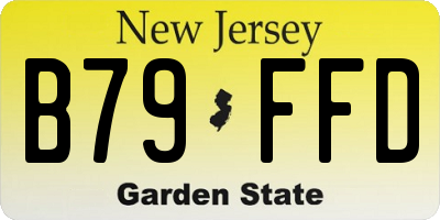 NJ license plate B79FFD