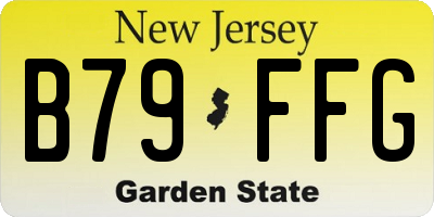NJ license plate B79FFG