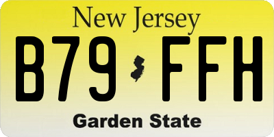 NJ license plate B79FFH