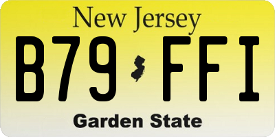 NJ license plate B79FFI