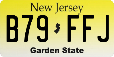 NJ license plate B79FFJ