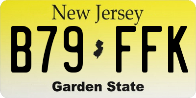 NJ license plate B79FFK