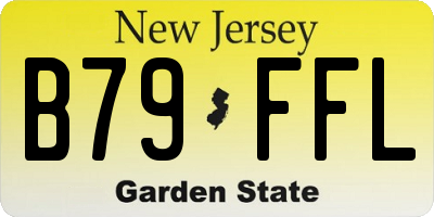 NJ license plate B79FFL