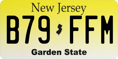 NJ license plate B79FFM