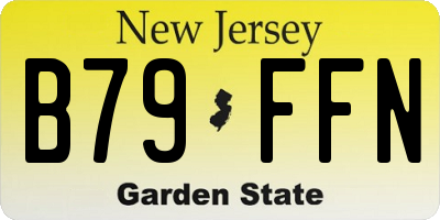 NJ license plate B79FFN