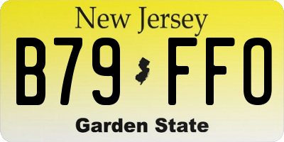 NJ license plate B79FFO