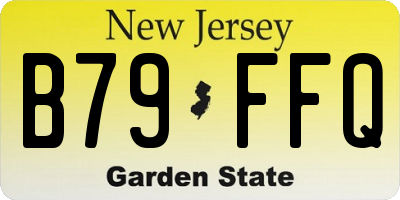 NJ license plate B79FFQ