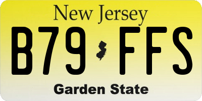 NJ license plate B79FFS