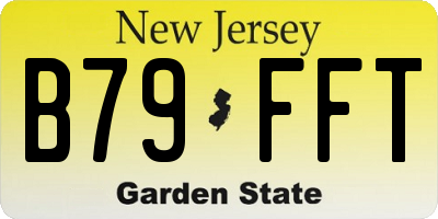 NJ license plate B79FFT