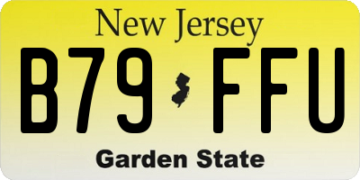 NJ license plate B79FFU