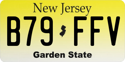 NJ license plate B79FFV