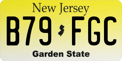 NJ license plate B79FGC