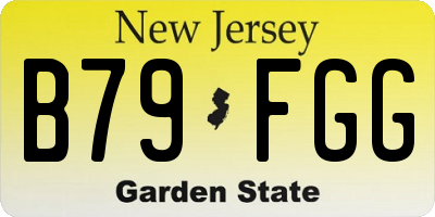 NJ license plate B79FGG