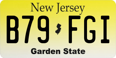 NJ license plate B79FGI