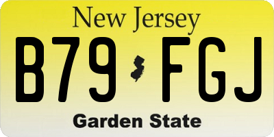 NJ license plate B79FGJ