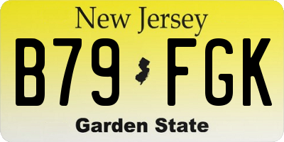 NJ license plate B79FGK
