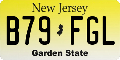 NJ license plate B79FGL