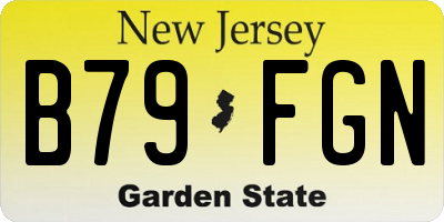 NJ license plate B79FGN