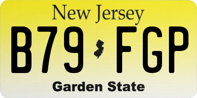 NJ license plate B79FGP