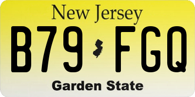 NJ license plate B79FGQ