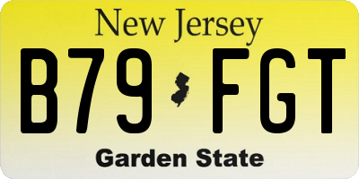 NJ license plate B79FGT