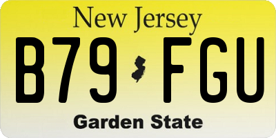 NJ license plate B79FGU