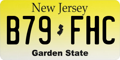NJ license plate B79FHC